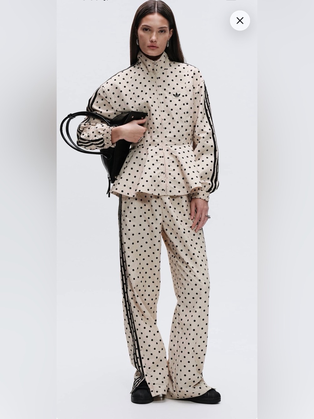 NWT ASOS x adidas Polka Dot Track Jacket & Pants SET in Stone